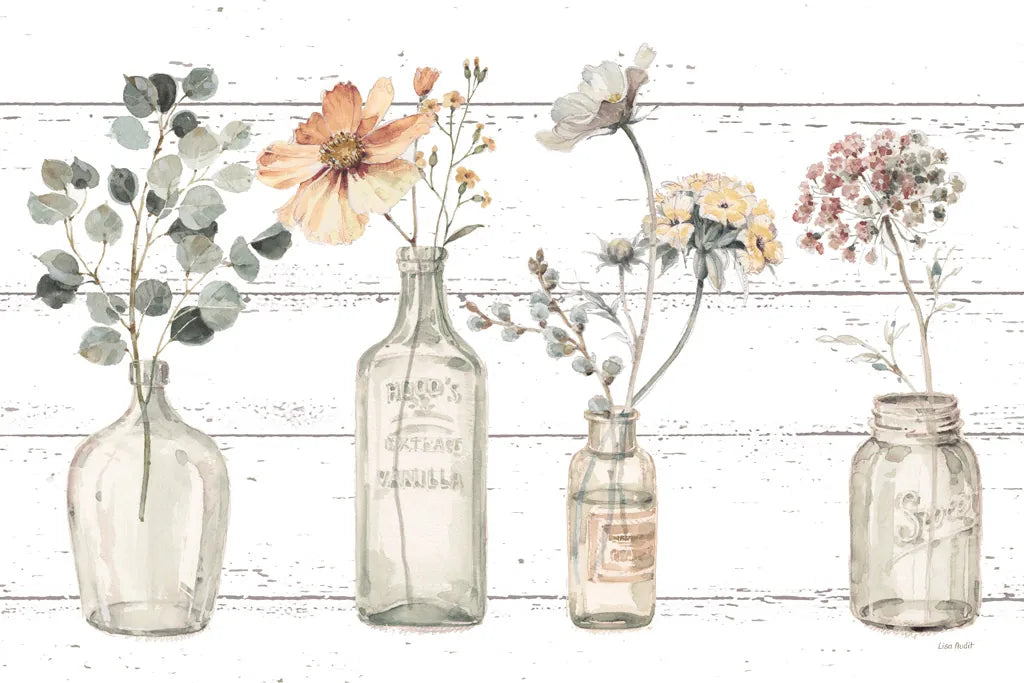 A Country Weekend VIII v2 Fall Flower by Lisa Audit. SKU 51148i. Archival Giclee Fine art print for wall decor.