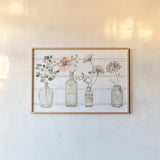 A Country Weekend VIII v2 Fall Flower by Lisa Audit. shown as a paper print in a natural frame. Available as a archival giclee rolled canvas, fine art paper, or poster print. SKU 51148i.