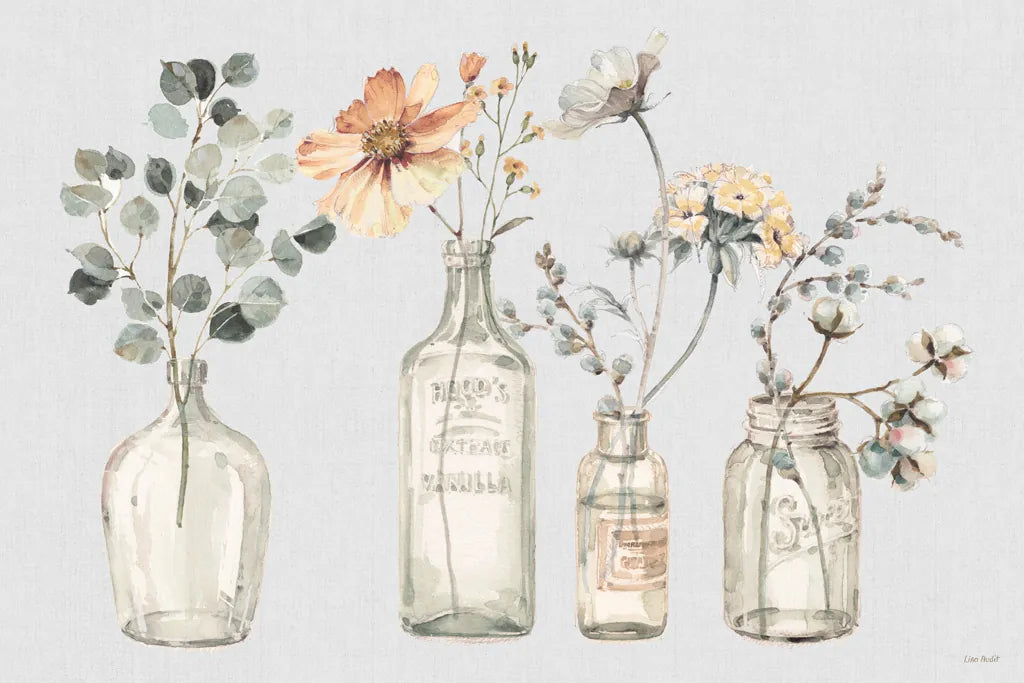 A Country Weekend VIII v2 Fall on Gray by Lisa Audit. SKU 42438i. Archival Giclee Fine art print for wall decor.