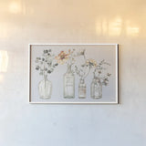 A Country Weekend VIII v2 Fall on Gray by Lisa Audit. shown as a paper print in a white frame. Available as a archival giclee rolled canvas, fine art paper, or poster print. SKU 42438i.