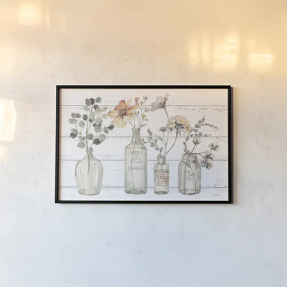 A Country Weekend VIII v2 Fall on Shiplap by Lisa Audit. shown as a paper print in a black flame. Available as a archival giclee rolled canvas, fine art paper, or poster print. SKU 42578i.