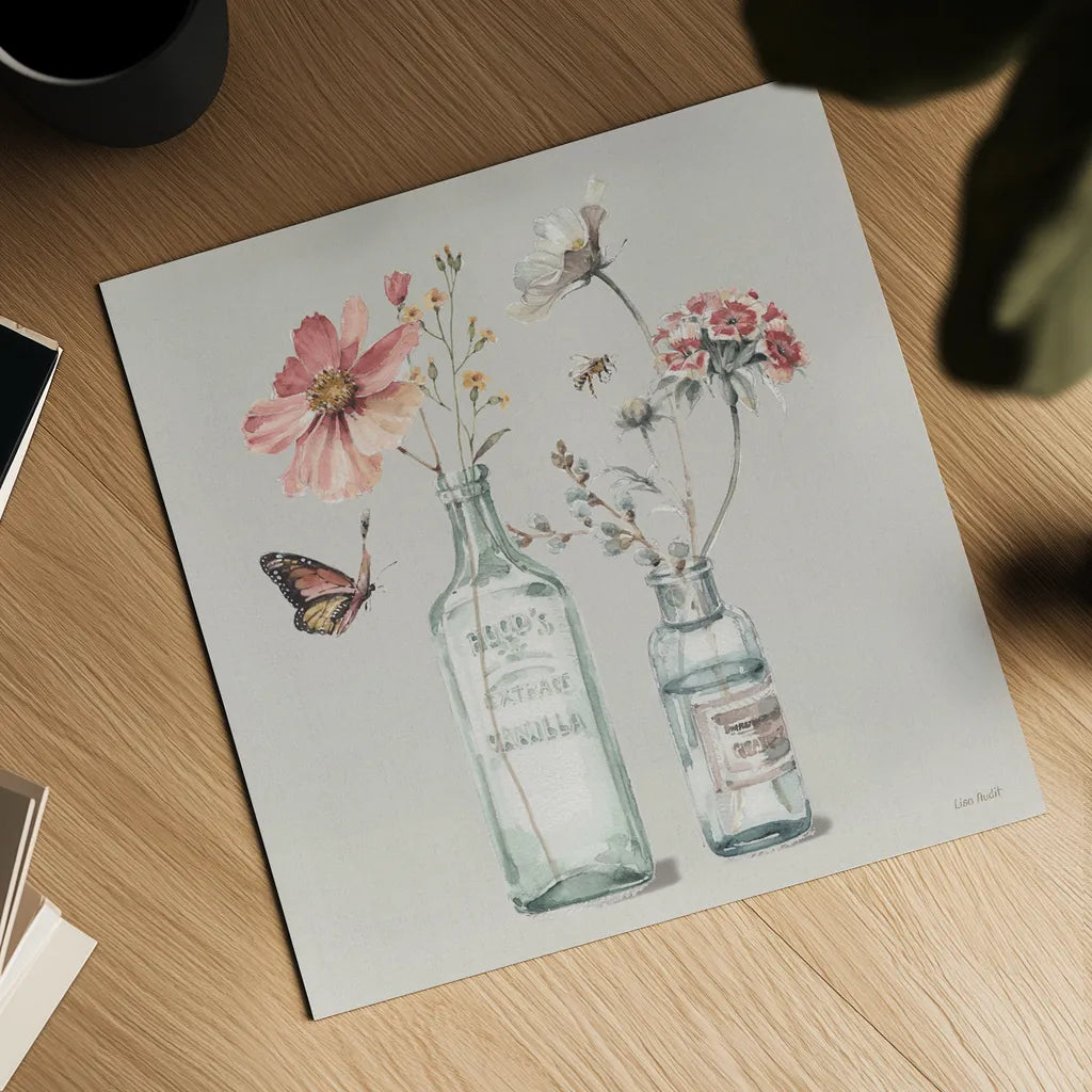 A Country Weekend X Gray by Lisa Audit. Shown as a detailed flat fine art print, highlighting archival giclee quality. Available as an archival giclee rolled canvas, fine art paper, or poster print. SKU 45684a.