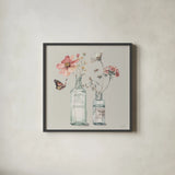 A Country Weekend X Gray by Lisa Audit. Shown in a sleek black glass frame for a contemporary gallery look. Available as an archival giclee rolled canvas, fine art paper, or poster print. SKU 45684a.