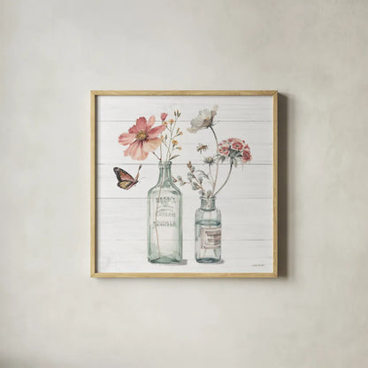 A Country Weekend X Shiplap by Lisa Audit. Shown in a natural wood glass frame for a timeless modern aesthetic. Available as an archival giclee rolled canvas, fine art paper, or poster print. SKU 45686a.