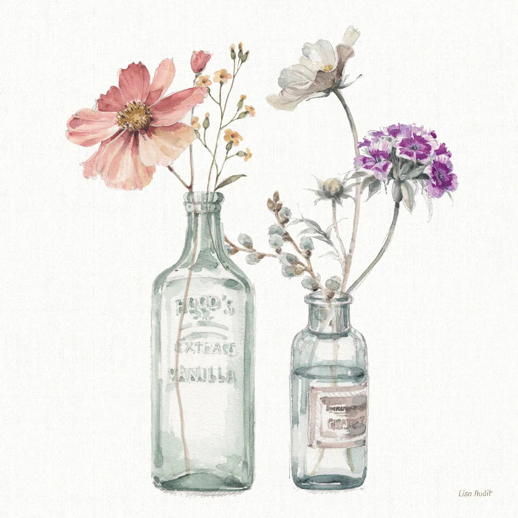 A Country Weekend X v2 with Purple by Lisa Audit. SKU 42696a. Archival Giclee Fine art print for wall decor.