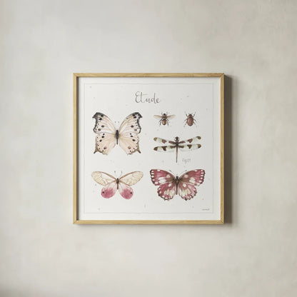 A Country Weekend XI Bright by Lisa Audit. Shown in a natural wood glass frame for a timeless modern aesthetic. Available as an archival giclee rolled canvas, fine art paper, or poster print. SKU 42903a.