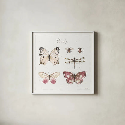 A Country Weekend XI Bright by Lisa Audit. Shown in a crisp white glass frame for a clean and minimalist style. Available as an archival giclee rolled canvas, fine art paper, or poster print. SKU 42903a.