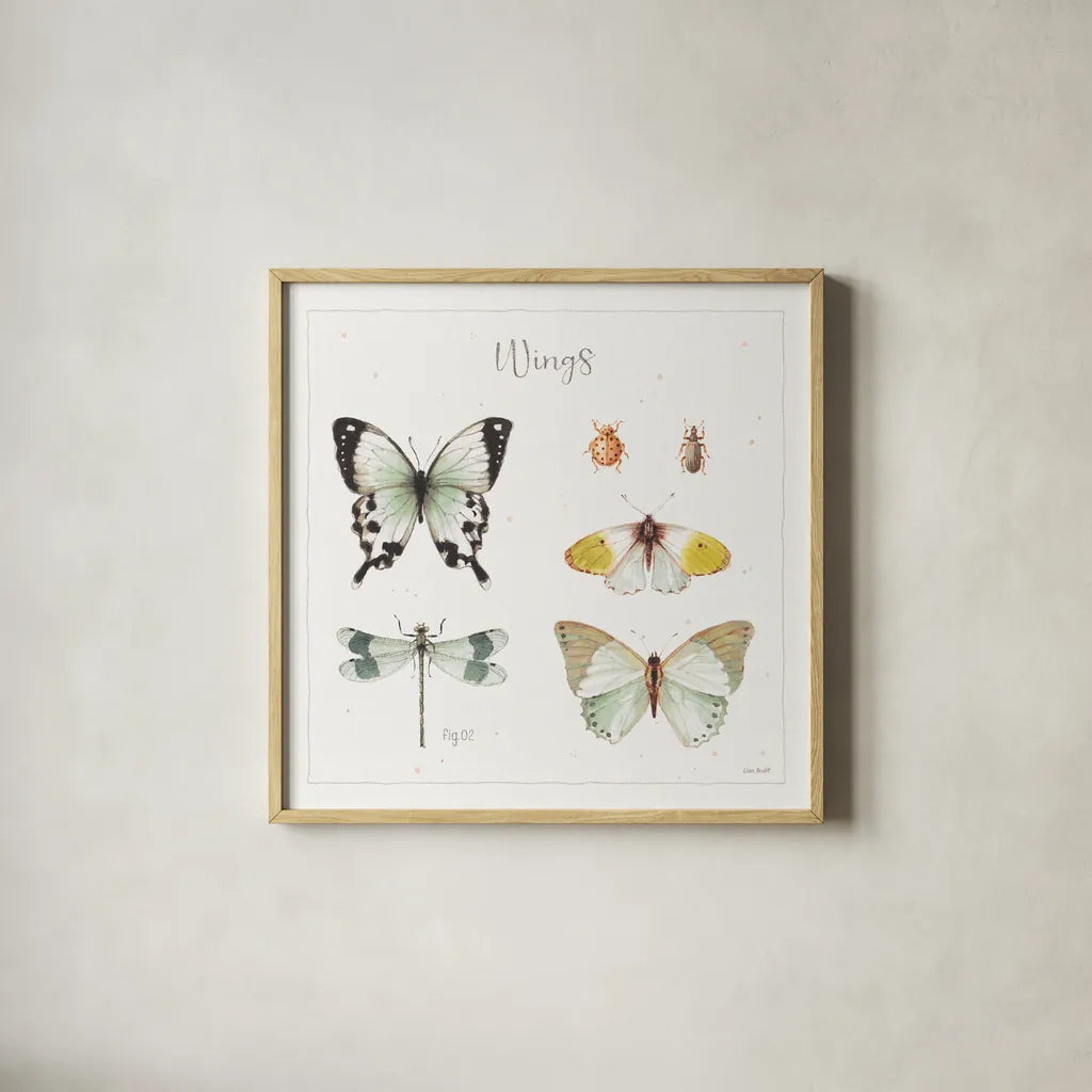 A Country Weekend XII Bright by Lisa Audit. Shown in a natural wood glass frame for a timeless modern aesthetic. Available as an archival giclee rolled canvas, fine art paper, or poster print. SKU 42904a.