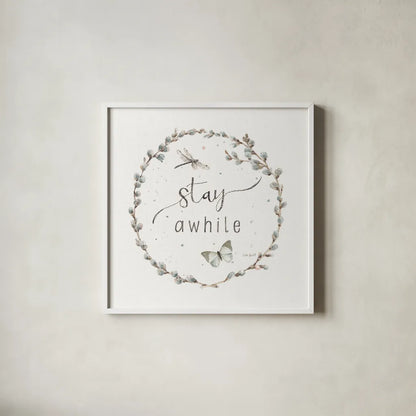 A Country Weekend XIX by Lisa Audit. Shown in a crisp white glass frame for a clean and minimalist style. Available as an archival giclee rolled canvas, fine art paper, or poster print. SKU 32734a.