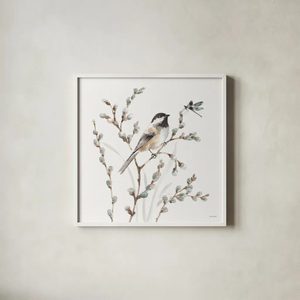 A Country Weekend XVI by Lisa Audit. Shown in a crisp white glass frame for a clean and minimalist style. Available as an archival giclee rolled canvas, fine art paper, or poster print. SKU 32731a.