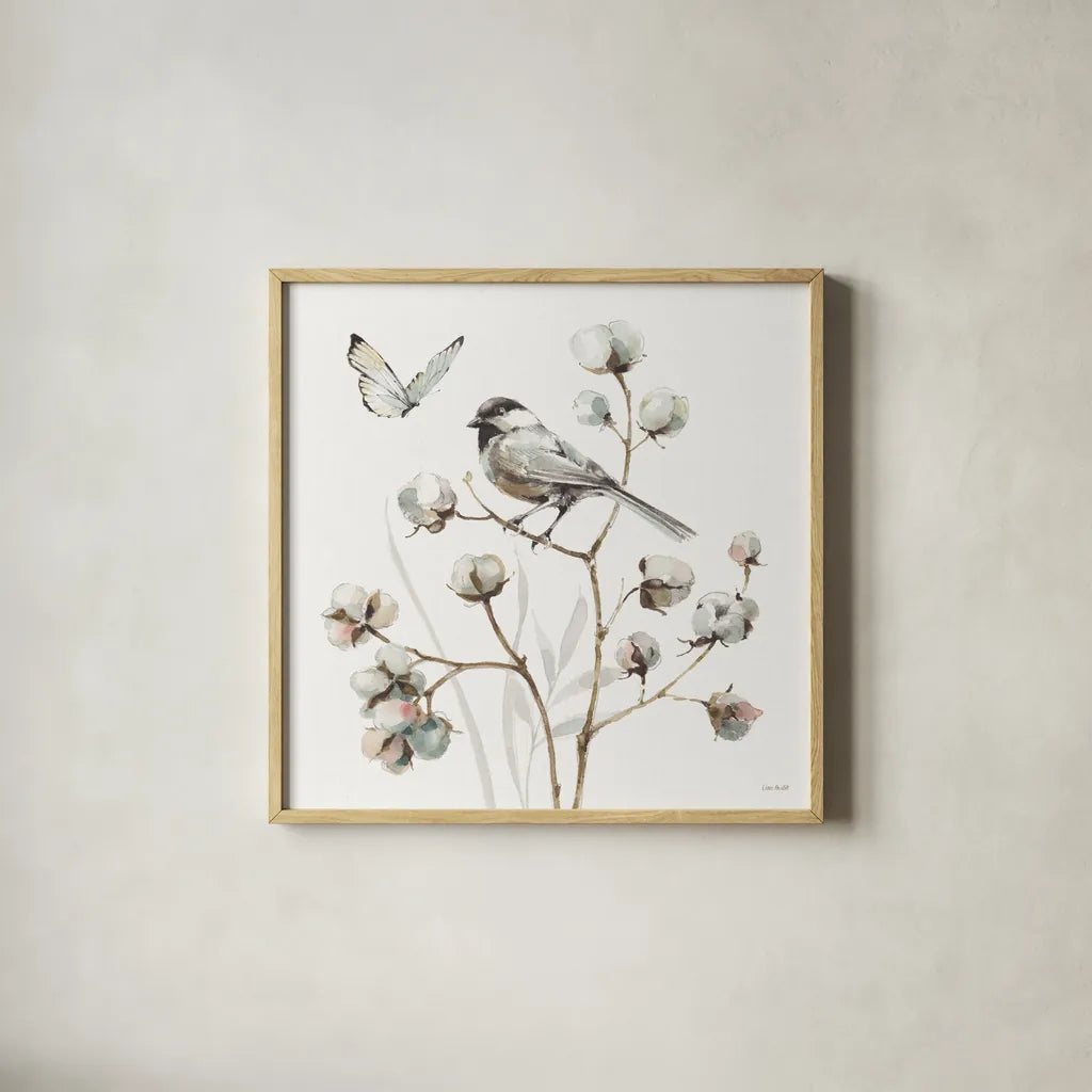 A Country Weekend XVII by Lisa Audit. Shown in a natural wood glass frame for a timeless modern aesthetic. Available as an archival giclee rolled canvas, fine art paper, or poster print. SKU 32732a.