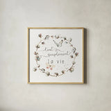 A Country Weekend XVIII French by Lisa Audit. Shown in a natural wood glass frame for a timeless modern aesthetic. Available as an archival giclee rolled canvas, fine art paper, or poster print. SKU 49542a.