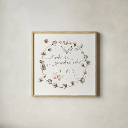 A Country Weekend XVIII French by Lisa Audit. Shown in a natural wood glass frame for a timeless modern aesthetic. Available as an archival giclee rolled canvas, fine art paper, or poster print. SKU 49542a.