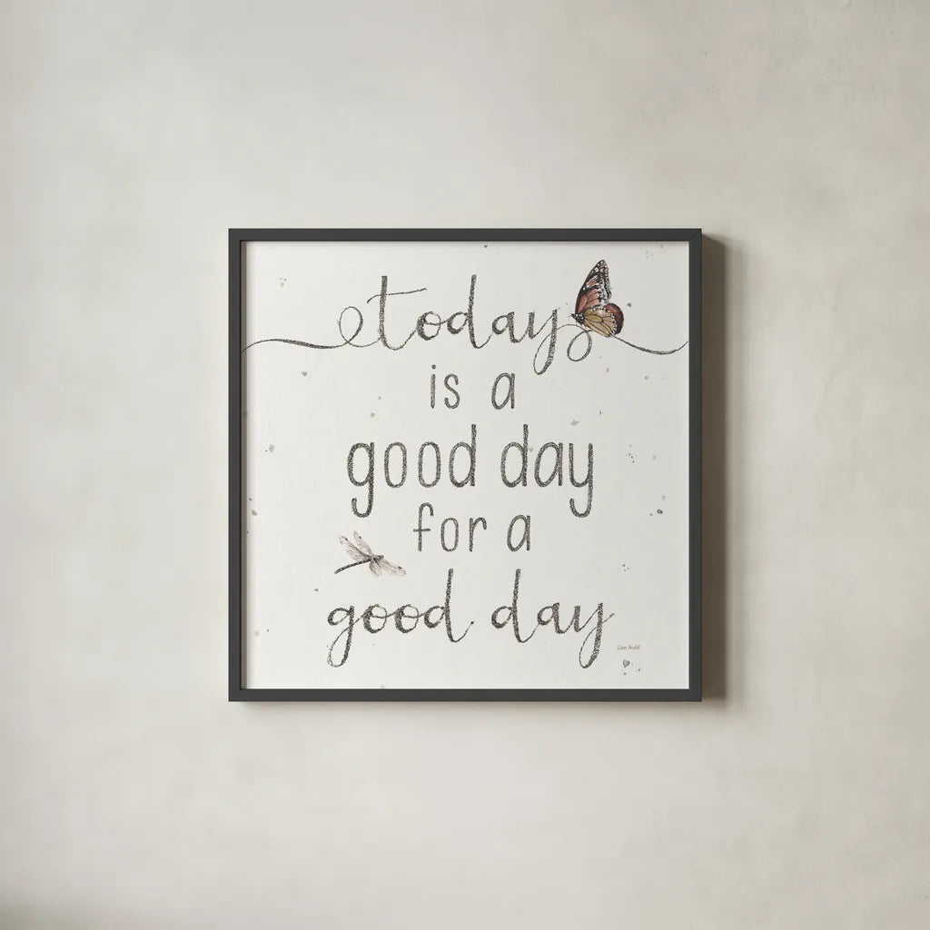 A Country Weekend XXIII Sq by Lisa Audit. Shown in a sleek black glass frame for a contemporary gallery look. Available as an archival giclee rolled canvas, fine art paper, or poster print. SKU 42954a.