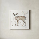 A Woodland Walk IX by Lisa Audit. Shown in a crisp white glass frame for a clean and minimalist style. Available as an archival giclee rolled canvas, fine art paper, or poster print. SKU 32673a.