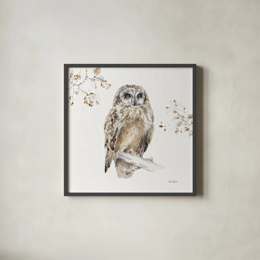 A Woodland Walk VIII by Lisa Audit. Shown in a sleek black glass frame for a contemporary gallery look. Available as an archival giclee rolled canvas, fine art paper, or poster print. SKU 32672a.