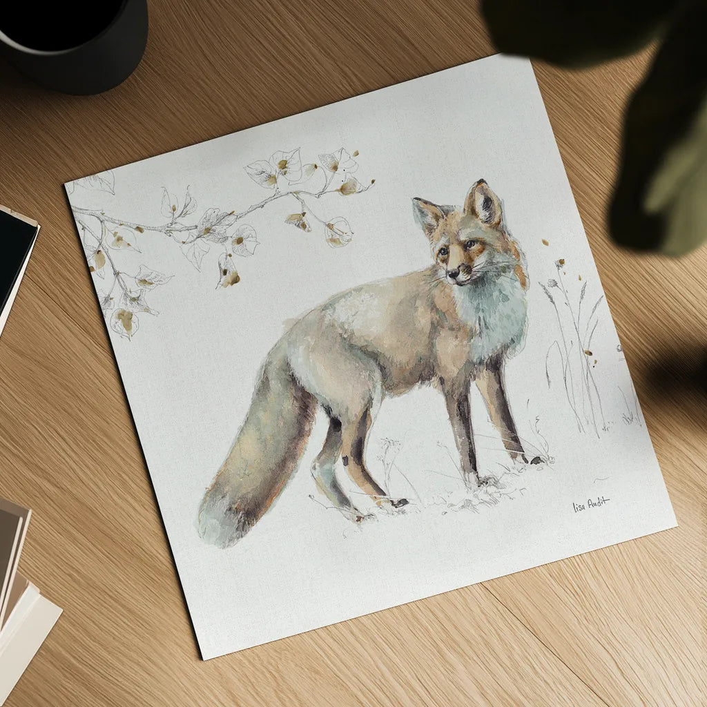 A Woodland Walk XI by Lisa Audit. Shown as a detailed flat fine art print, highlighting archival giclee quality. Available as an archival giclee rolled canvas, fine art paper, or poster print. SKU 32675a.