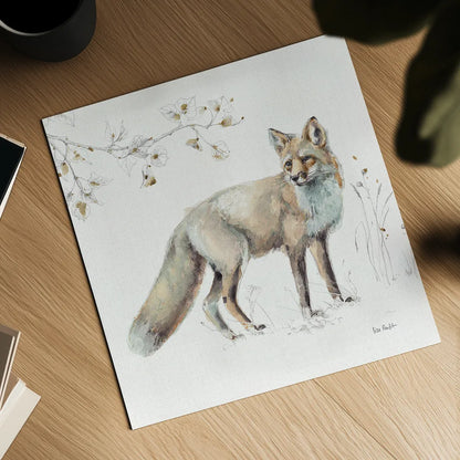 A Woodland Walk XI by Lisa Audit. Shown as a detailed flat fine art print, highlighting archival giclee quality. Available as an archival giclee rolled canvas, fine art paper, or poster print. SKU 32675a.