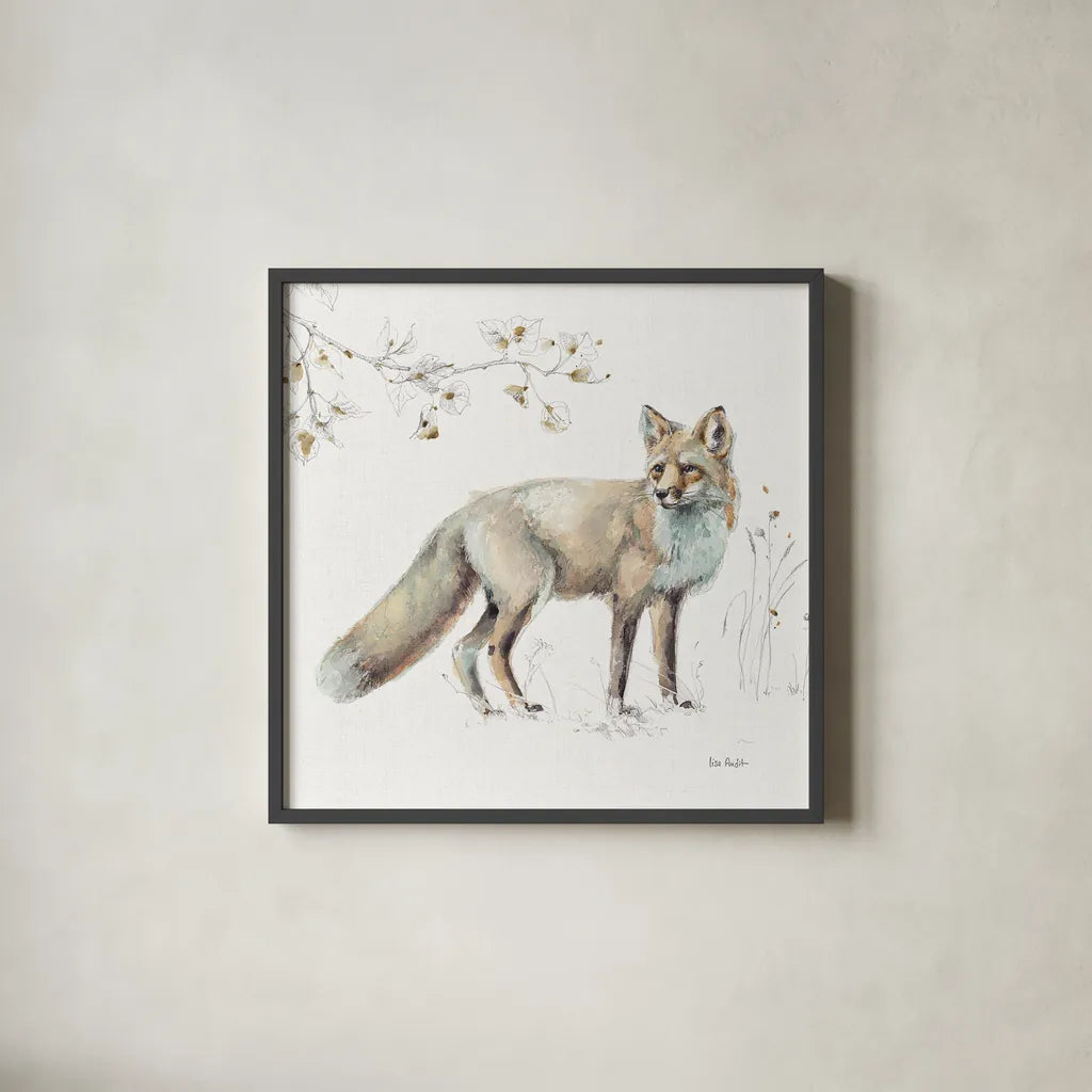 A Woodland Walk XI by Lisa Audit. Shown in a sleek black glass frame for a contemporary gallery look. Available as an archival giclee rolled canvas, fine art paper, or poster print. SKU 32675a.