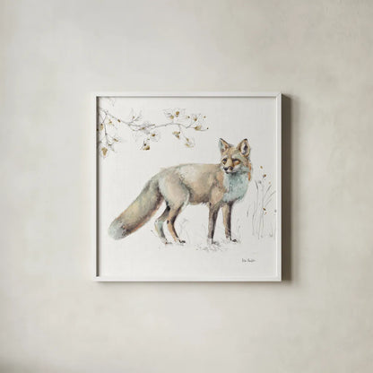 A Woodland Walk XI by Lisa Audit. Shown in a crisp white glass frame for a clean and minimalist style. Available as an archival giclee rolled canvas, fine art paper, or poster print. SKU 32675a.
