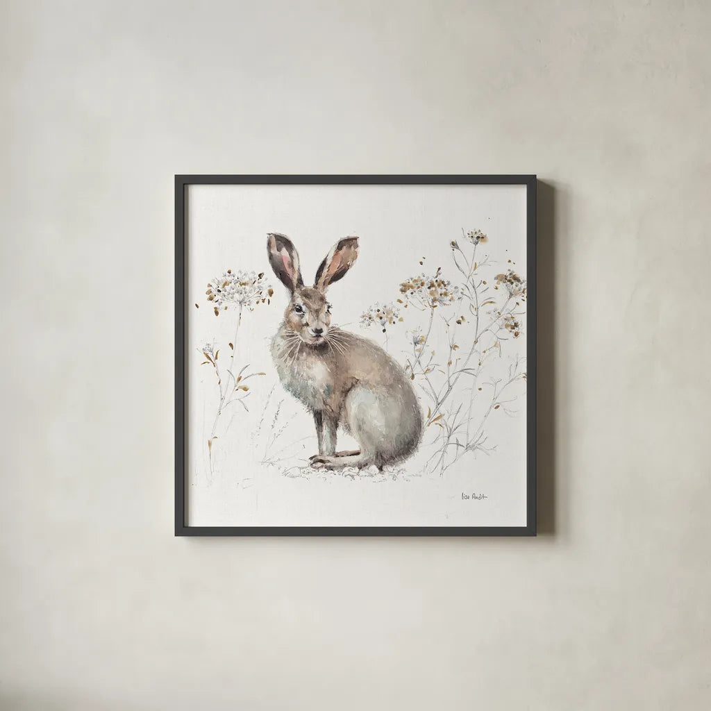 A Woodland Walk XIII by Lisa Audit. Shown in a sleek black glass frame for a contemporary gallery look. Available as an archival giclee rolled canvas, fine art paper, or poster print. SKU 32677a.