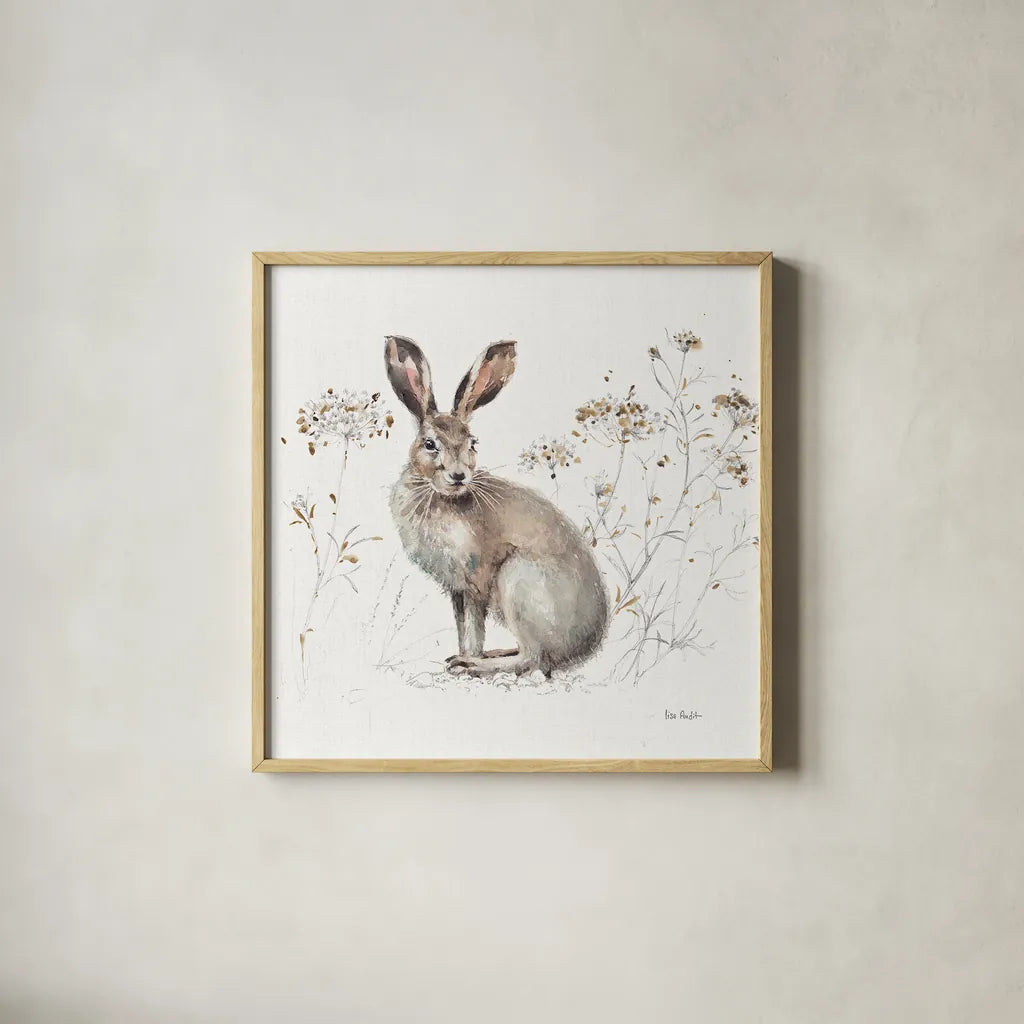 A Woodland Walk XIII by Lisa Audit. Shown in a natural wood glass frame for a timeless modern aesthetic. Available as an archival giclee rolled canvas, fine art paper, or poster print. SKU 32677a.