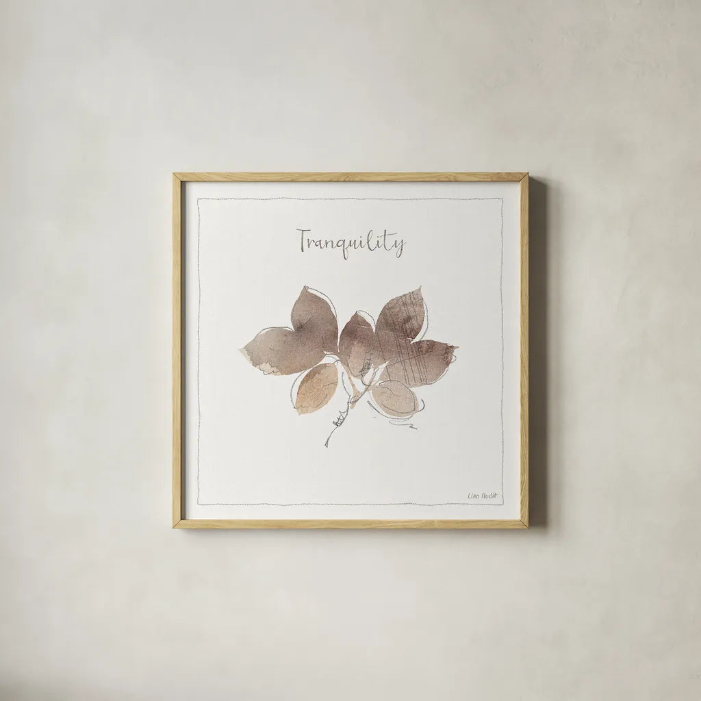 A Woodland Walk XIX by Lisa Audit. Shown in a natural wood glass frame for a timeless modern aesthetic. Available as an archival giclee rolled canvas, fine art paper, or poster print. SKU 33128a.