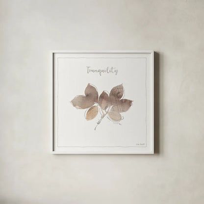 A Woodland Walk XIX by Lisa Audit. Shown in a crisp white glass frame for a clean and minimalist style. Available as an archival giclee rolled canvas, fine art paper, or poster print. SKU 33128a.