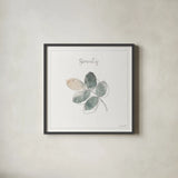 A Woodland Walk XVIII by Lisa Audit. Shown in a sleek black glass frame for a contemporary gallery look. Available as an archival giclee rolled canvas, fine art paper, or poster print. SKU 33127a.