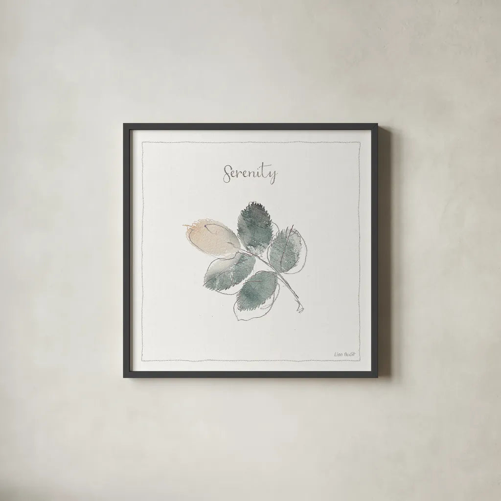 A Woodland Walk XVIII by Lisa Audit. Shown in a sleek black glass frame for a contemporary gallery look. Available as an archival giclee rolled canvas, fine art paper, or poster print. SKU 33127a.