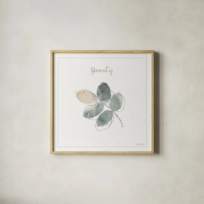 A Woodland Walk XVIII by Lisa Audit. Shown in a natural wood glass frame for a timeless modern aesthetic. Available as an archival giclee rolled canvas, fine art paper, or poster print. SKU 33127a.