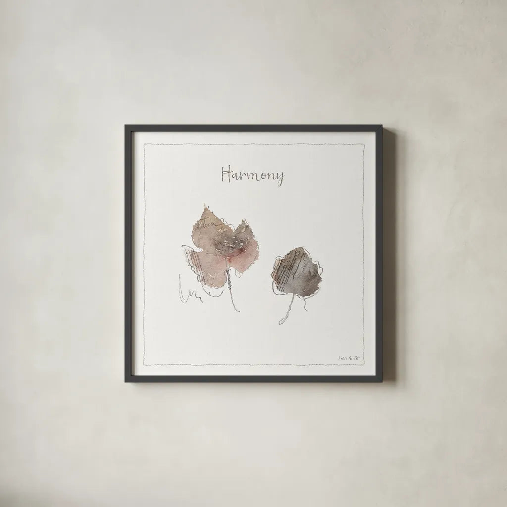 A Woodland Walk XX by Lisa Audit. Shown in a sleek black glass frame for a contemporary gallery look. Available as an archival giclee rolled canvas, fine art paper, or poster print. SKU 33129a.