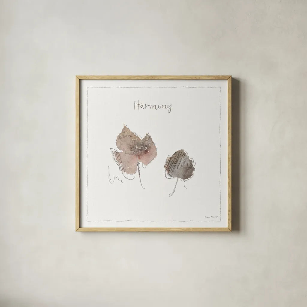 A Woodland Walk XX by Lisa Audit. Shown in a natural wood glass frame for a timeless modern aesthetic. Available as an archival giclee rolled canvas, fine art paper, or poster print. SKU 33129a.