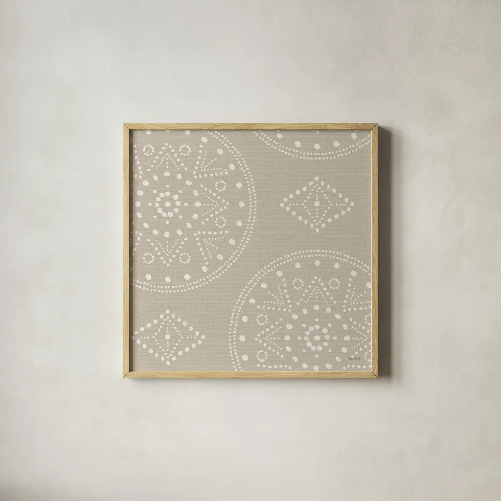 A Woodland Walk XXII by Lisa Audit. Shown in a natural wood glass frame for a timeless modern aesthetic. Available as an archival giclee rolled canvas, fine art paper, or poster print. SKU 33131a.