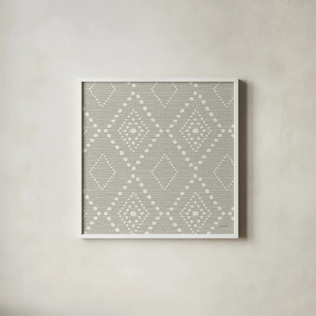 A Woodland Walk XXIII by Lisa Audit. Shown in a crisp white glass frame for a clean and minimalist style. Available as an archival giclee rolled canvas, fine art paper, or poster print. SKU 33132a.