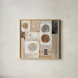 Abstract Balance IV by Lisa Audit. Shown in a natural wood glass frame for a timeless modern aesthetic. Available as an archival giclee rolled canvas, fine art paper, or poster print. SKU 14264a.