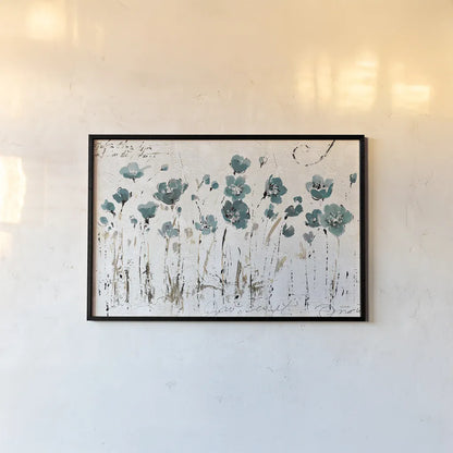 Abstract Balance VI Blue by Lisa Audit. shown as a paper print in a black flame. Available as a archival giclee rolled canvas, fine art paper, or poster print. SKU 14583i.