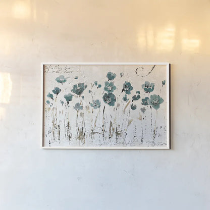 Abstract Balance VI Blue by Lisa Audit. shown as a paper print in a white frame. Available as a archival giclee rolled canvas, fine art paper, or poster print. SKU 14583i.