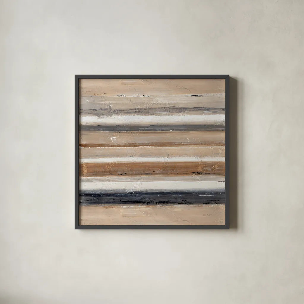 Abstract Balance VII by Lisa Audit. Shown in a sleek black glass frame for a contemporary gallery look. Available as an archival giclee rolled canvas, fine art paper, or poster print. SKU 14131a.