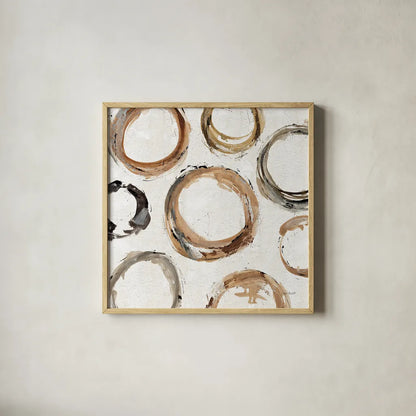 Abstract Balance XI by Lisa Audit. Shown in a natural wood glass frame for a timeless modern aesthetic. Available as an archival giclee rolled canvas, fine art paper, or poster print. SKU 14134a.