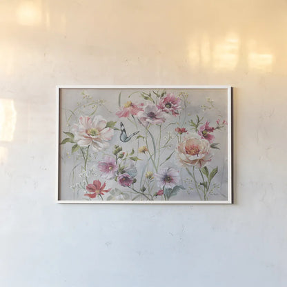 Antique Garden I by Lisa Audit. shown as a paper print in a white frame. Available as a archival giclee rolled canvas, fine art paper, or poster print. SKU 35187i.
