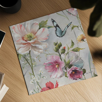 Antique Garden II by Lisa Audit. Shown as a detailed flat fine art print, highlighting archival giclee quality. Available as an archival giclee rolled canvas, fine art paper, or poster print. SKU 35188a.