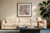 Antique Garden II by Lisa Audit. Displayed in a glass frame with matte in a clean modern living room. Available as an archival giclee rolled canvas, fine art paper, or poster print. SKU 35188a.