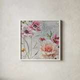 Antique Garden III by Lisa Audit. Shown in a crisp white glass frame for a clean and minimalist style. Available as an archival giclee rolled canvas, fine art paper, or poster print. SKU 35189a.