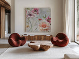 Antique Garden III by Lisa Audit. Shown as extra-large giant wall art in a modern living room. Available as an archival giclee rolled canvas, fine art paper, or poster print. SKU 35189a.
