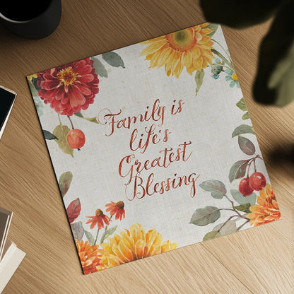 Autumn in Bloom IV by Lisa Audit. Shown as a detailed flat fine art print, highlighting archival giclee quality. Available as an archival giclee rolled canvas, fine art paper, or poster print. SKU 45253a.