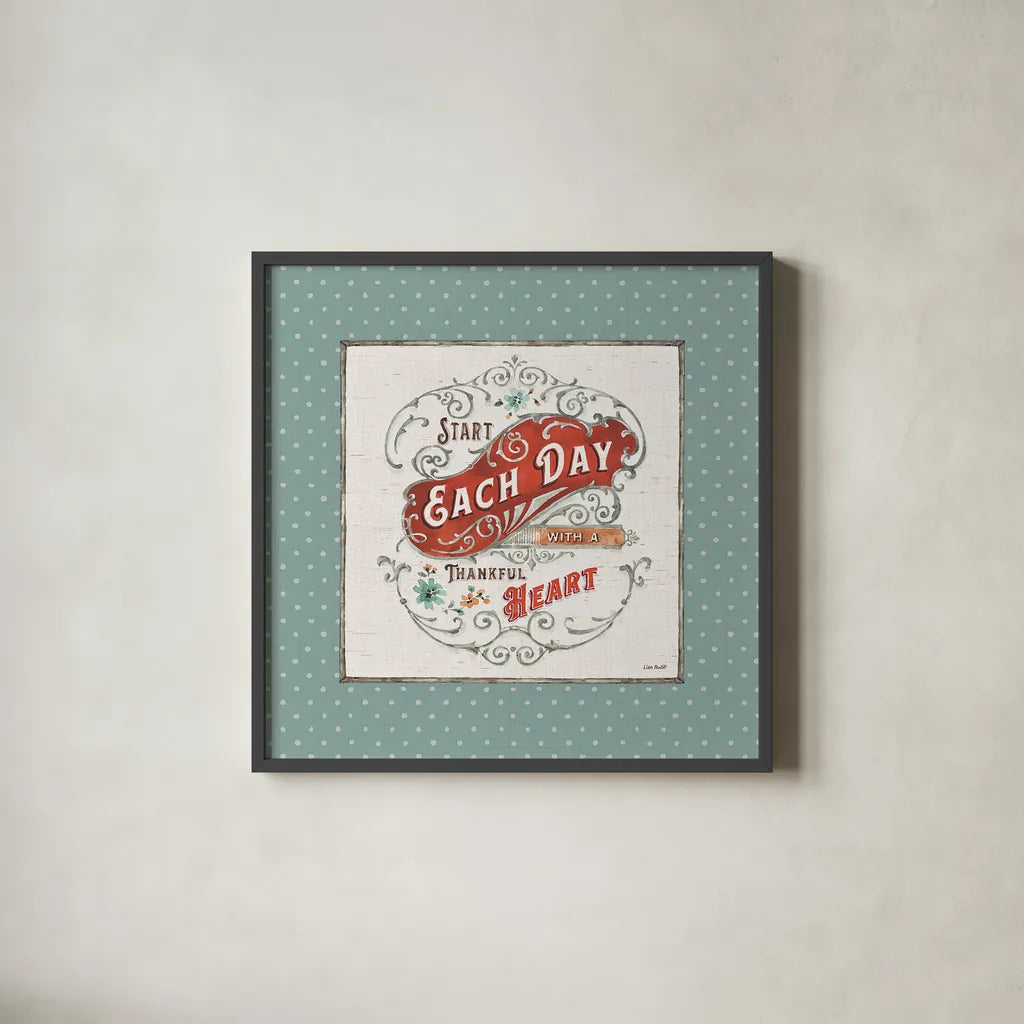 Autumn in Bloom IX by Lisa Audit. Shown in a sleek black glass frame for a contemporary gallery look. Available as an archival giclee rolled canvas, fine art paper, or poster print. SKU 45628a.