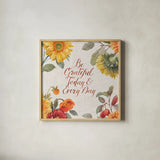 Autumn in Bloom V by Lisa Audit. Shown in a natural wood glass frame for a timeless modern aesthetic. Available as an archival giclee rolled canvas, fine art paper, or poster print. SKU 45254a.