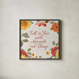 Autumn in Bloom VI by Lisa Audit. Shown in a sleek black glass frame for a contemporary gallery look. Available as an archival giclee rolled canvas, fine art paper, or poster print. SKU 45255a.