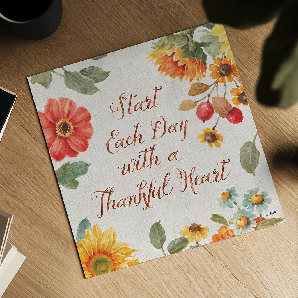 Autumn in Bloom VII by Lisa Audit. Shown as a detailed flat fine art print, highlighting archival giclee quality. Available as an archival giclee rolled canvas, fine art paper, or poster print. SKU 45256a.